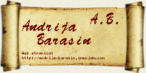 Andrija Barašin vizit kartica